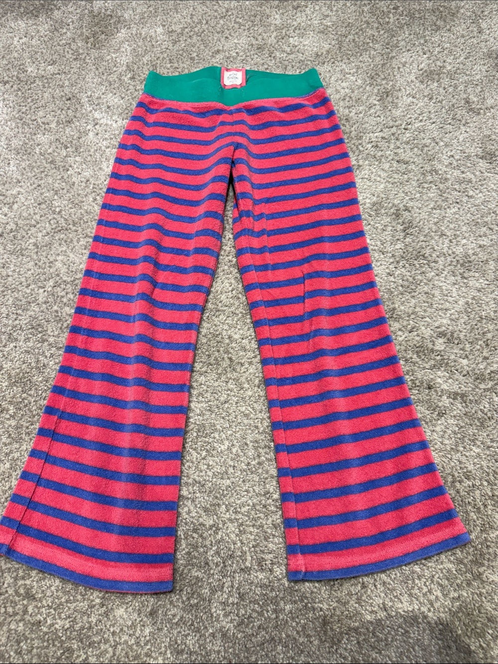 Mini Boden Kids Striped Pants - Pink & purple